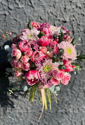 Mix Bouquet Tulipa Anastasia Sprey Rose