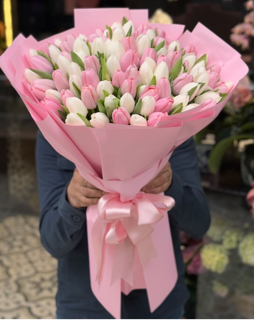 White&Pink Tulips 101