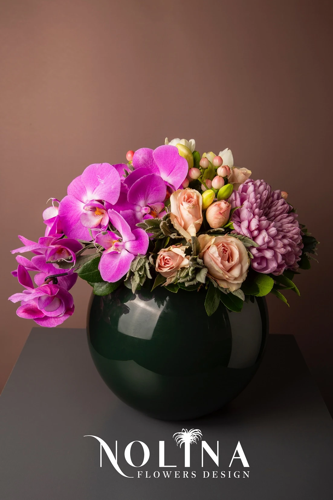 Fuşya Orkide Krem Gül