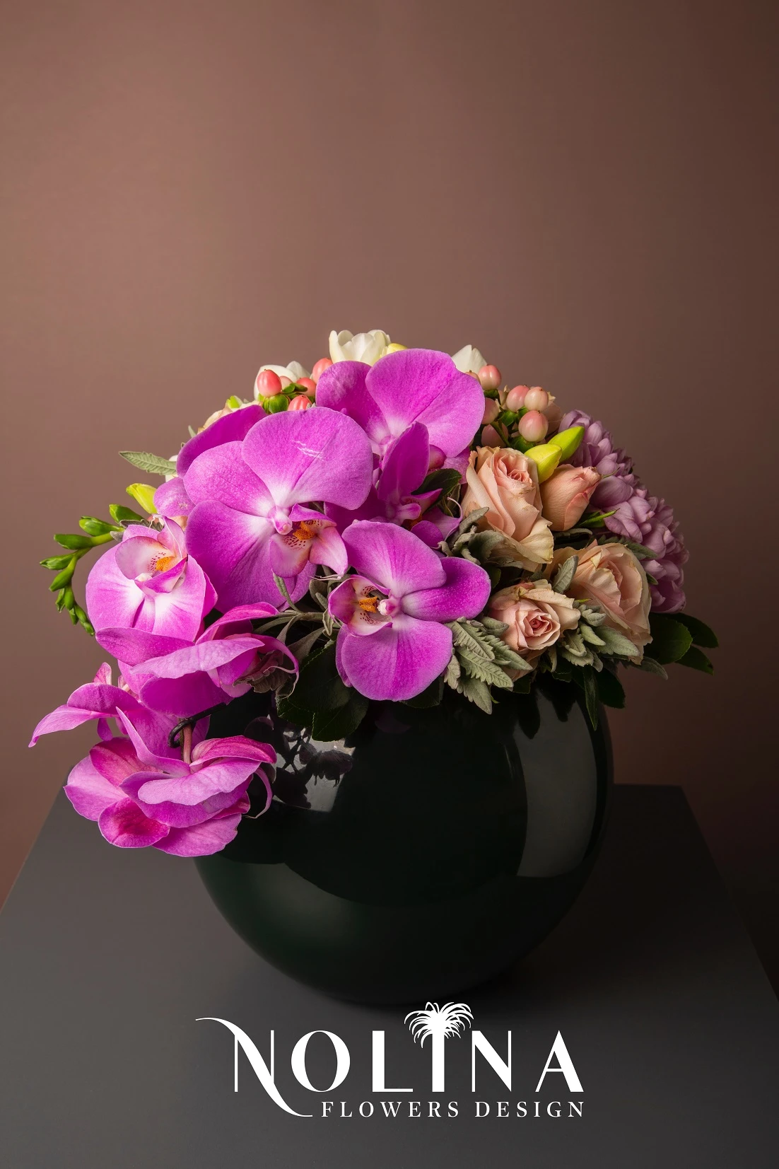 Fuşya Orkide Krem Gül