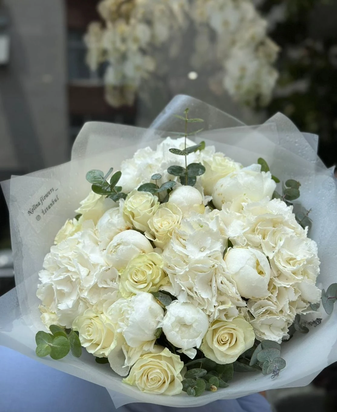Hydrangea peony rose bouquet